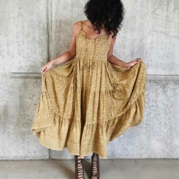 spell wild thing strappy maxi dress